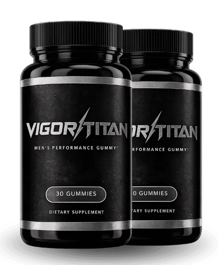 Two bottles of VigorTitan Men's Performance Gummies, 30 gummies each